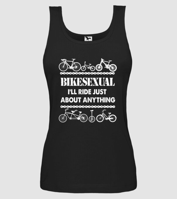 Bikesexual white model negru pe tricou