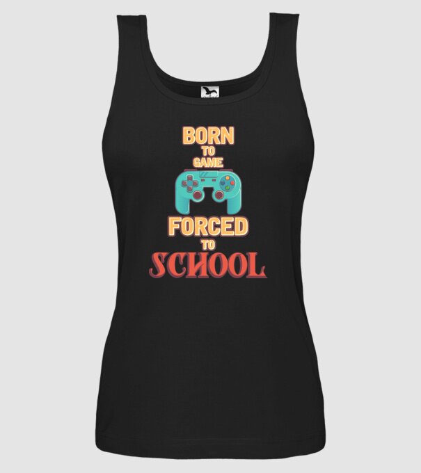 Born to game model negru pe tricou