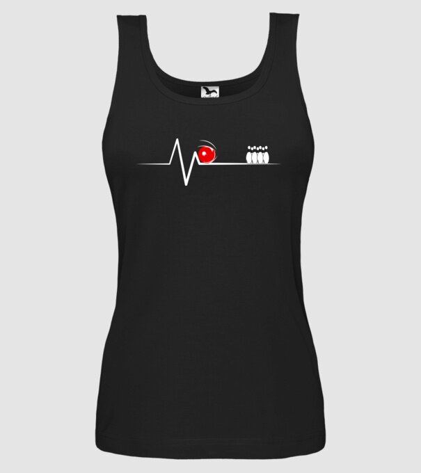 Bowling EKG model negru pe tricou
