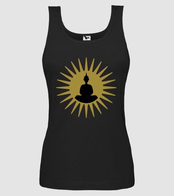 buddha star model negru pe tricou