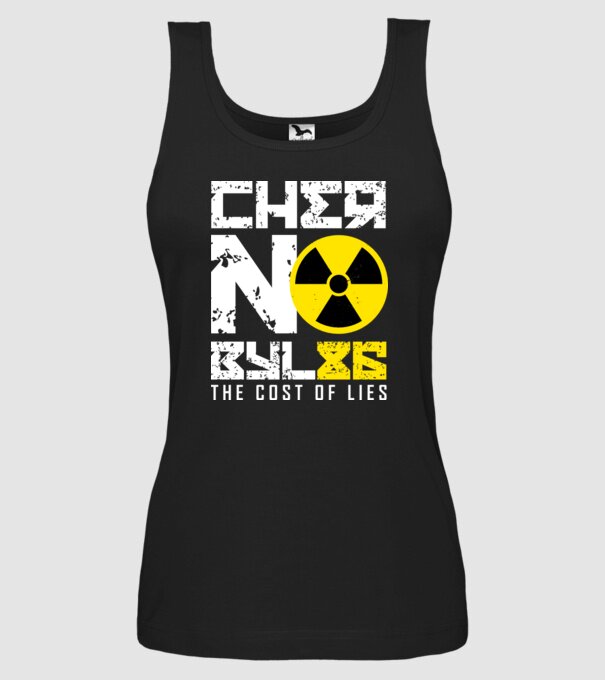 'Chernobyl ''86 3 culori' model negru pe tricou
