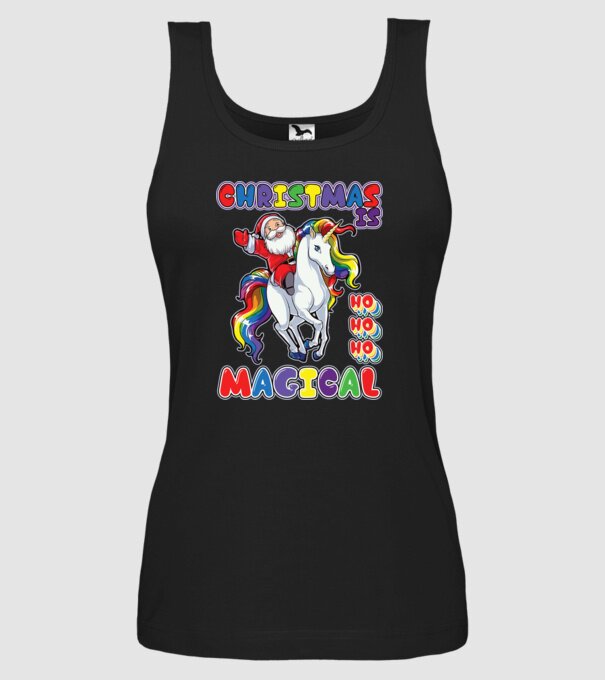 CHRISTMAS IS MAGICAL model negru pe tricou