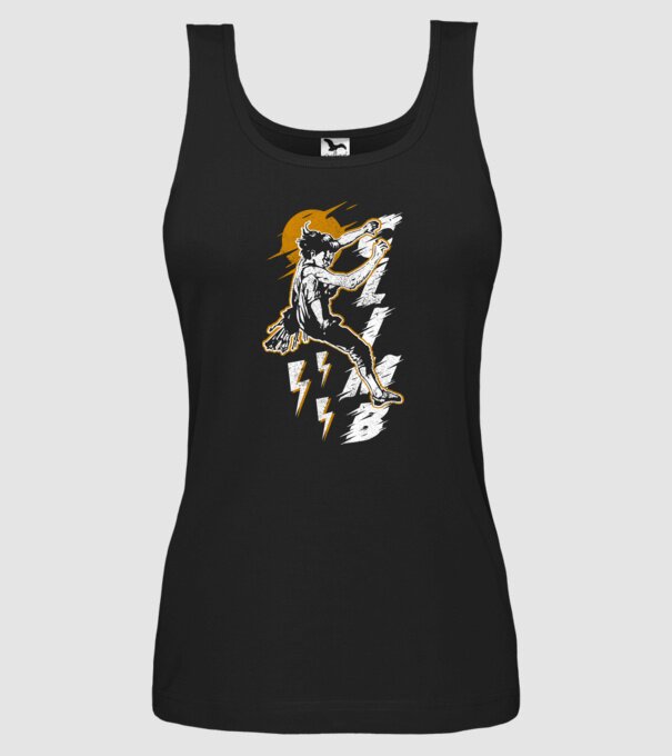 CLIMB retro model negru pe tricou