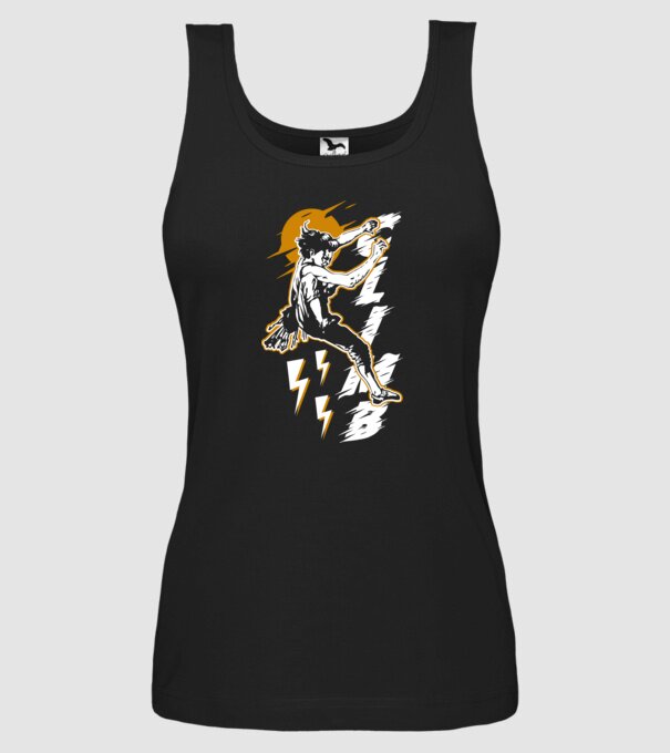 CLIMB retro model negru pe tricou