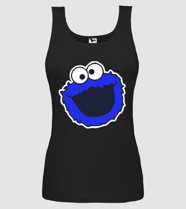 Cookie Monster Face model negru pe tricou