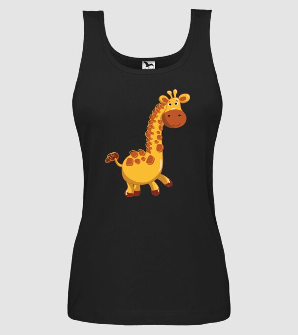 Cute giraffe model negru pe tricou