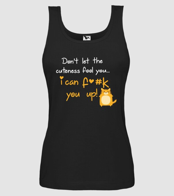 Cuteness model negru pe tricou