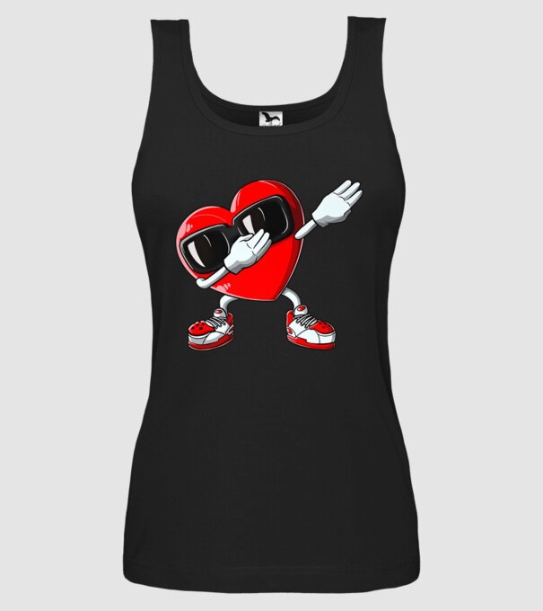Dab inima model negru pe tricou