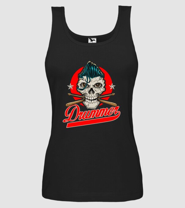 Drummer model negru pe tricou