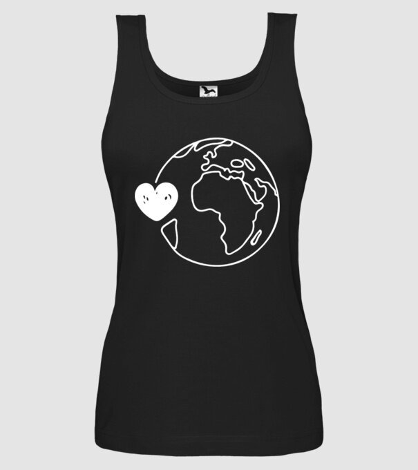 EarthLogo model negru pe tricou