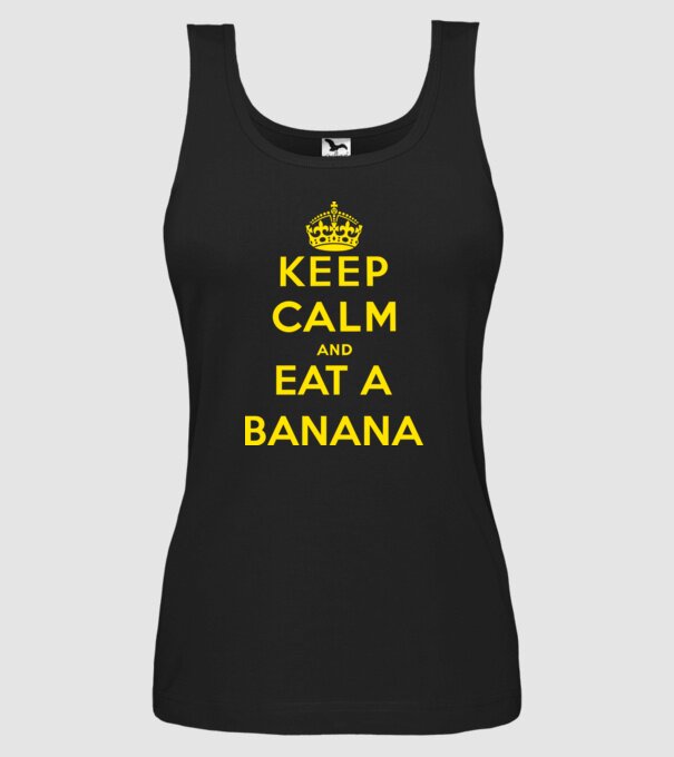 Eat banana model negru pe tricou