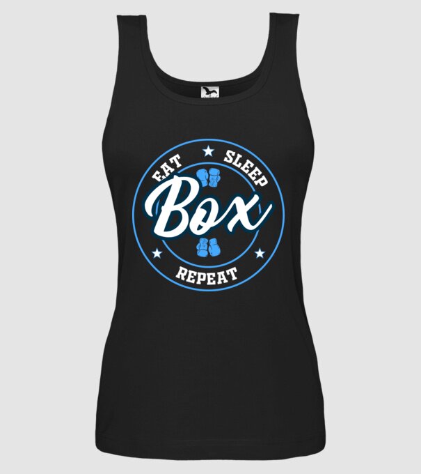 eat sleep box repeat model negru pe tricou