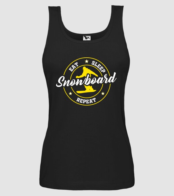 eat sleep snowboard model negru pe tricou