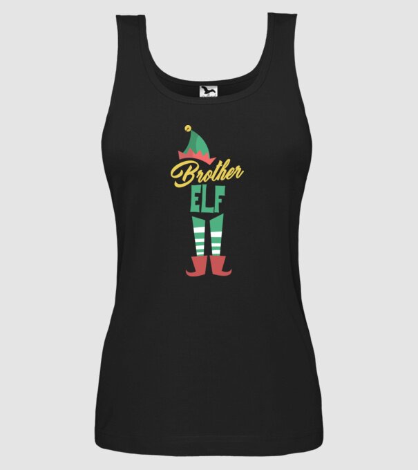 Elf family brother model negru pe tricou