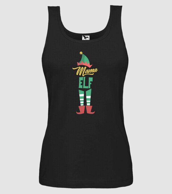 Elf family bunică model negru pe tricou