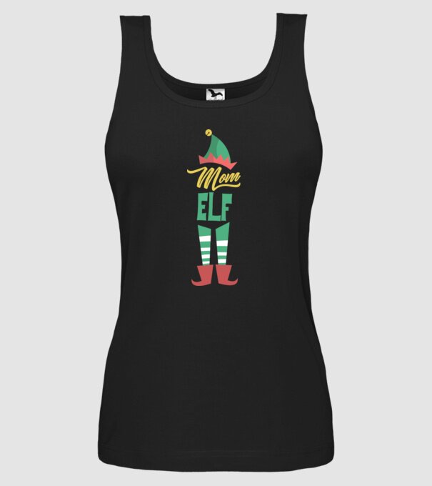 Elf family mom model negru pe tricou