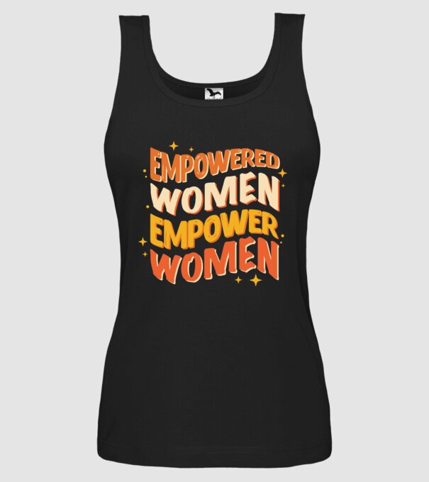 Empowered women empower women model negru pe tricou