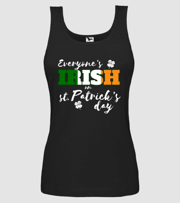 Everyone is irish flag model negru pe tricou