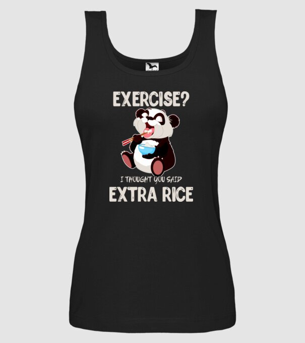 Exercise panda light model negru pe tricou