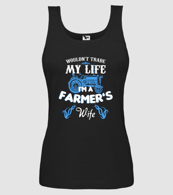 'Farmer''s wife' model negru pe tricou