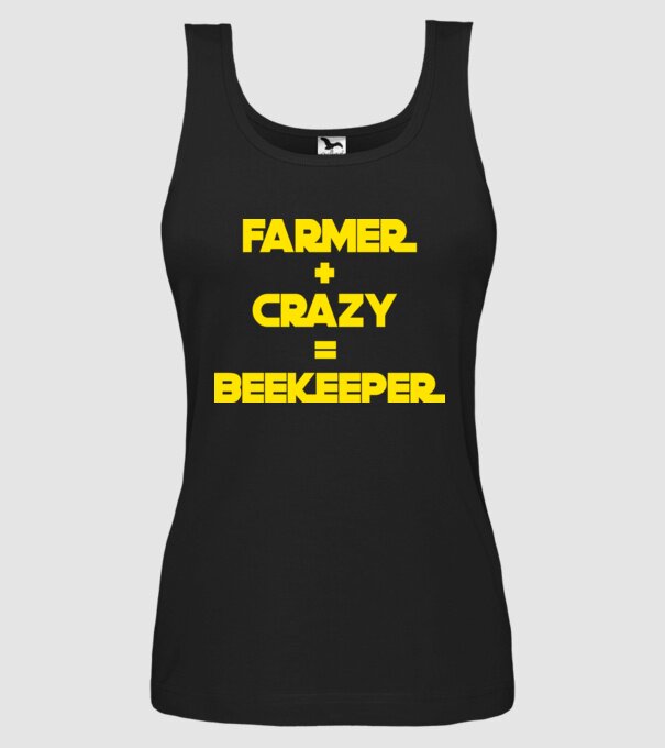 Farmer crazy beekeeper model negru pe tricou