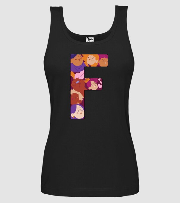 Feminism model negru pe tricou
