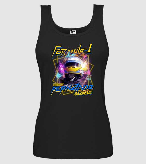 FORMULA 1 ALONSO model negru pe tricou