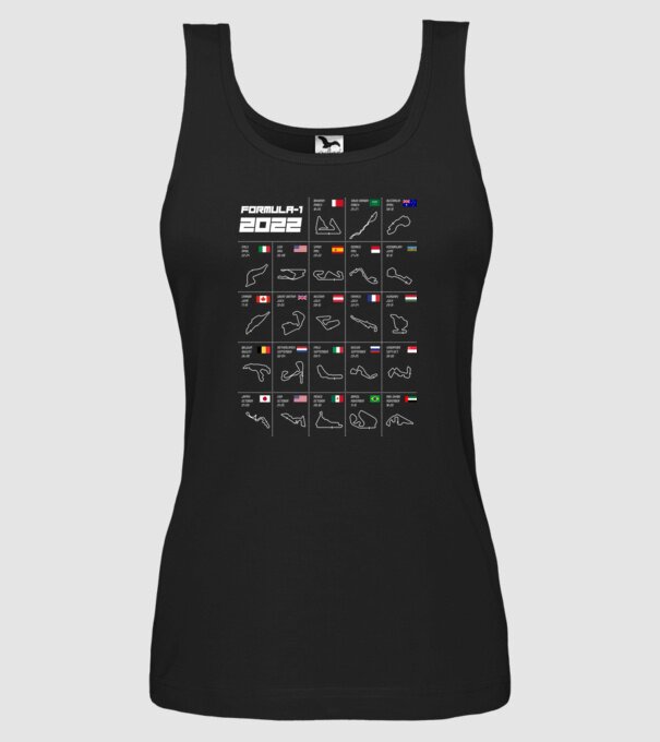 Formula 1 tracks 2022 model negru pe tricou