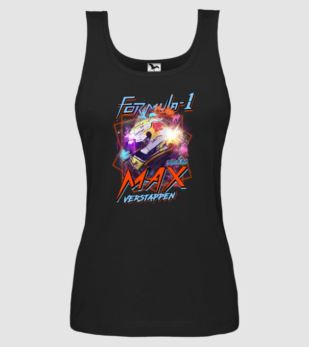 FORMULA 1 VERSTAPPEN model negru pe tricou
