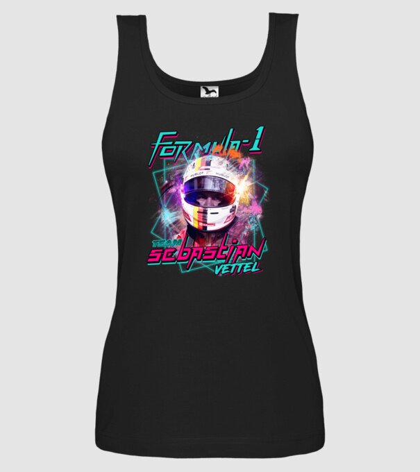 FORMULA 1 VETTEL model negru pe tricou