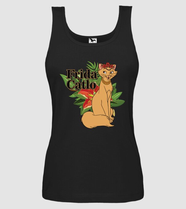FridaCatlo model negru pe tricou