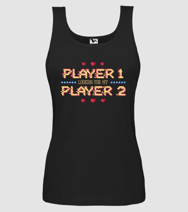 Gamer Love model negru pe tricou