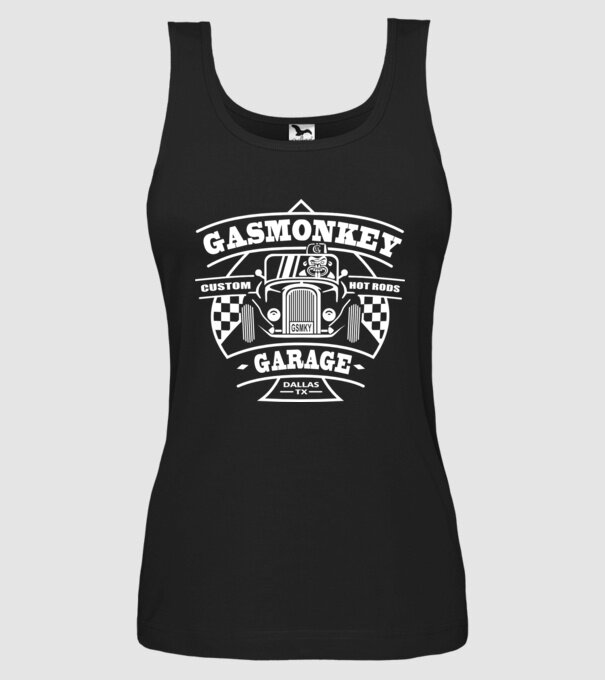 Gas Monkey model negru pe tricou
