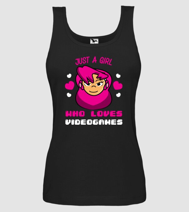 Girl Gamer model negru pe tricou