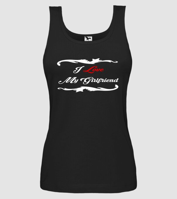 Girlfriend model negru pe tricou