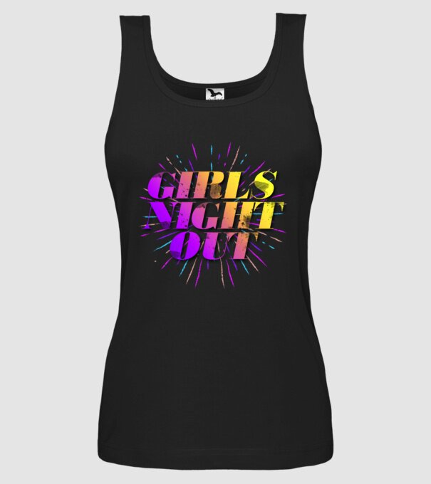 Girls Night Out model negru pe tricou