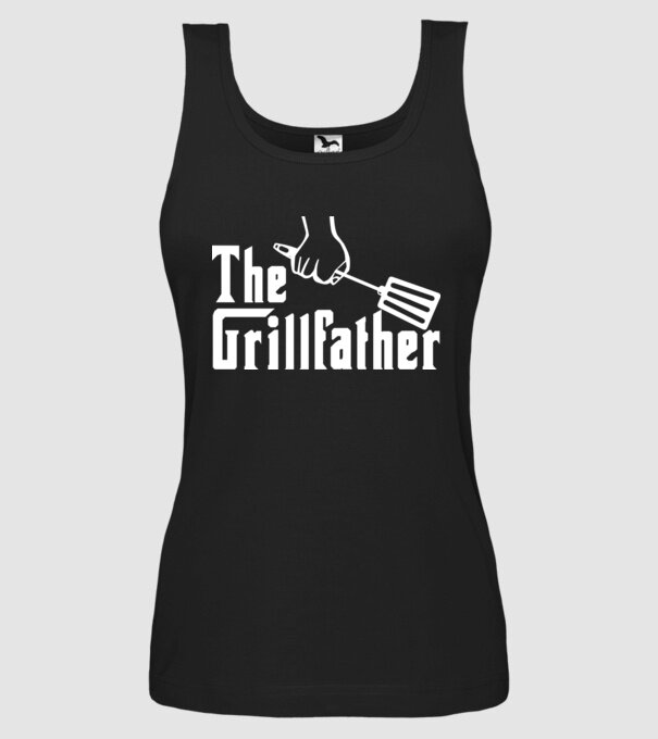 GrillFather model negru pe tricou