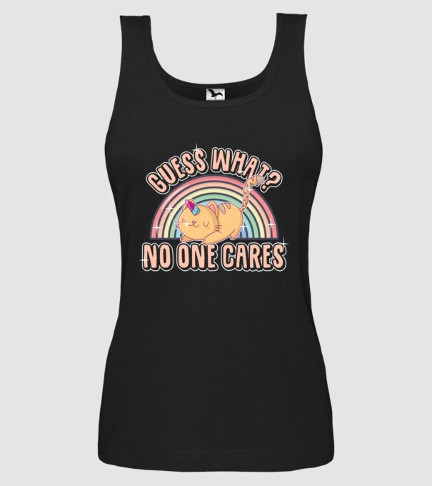 Guess what pisică-unicorn model negru pe tricou