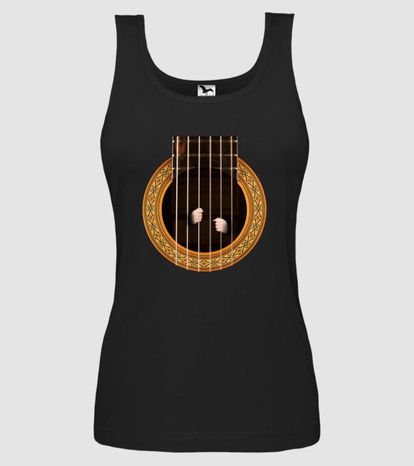 Guitar prison model negru pe tricou