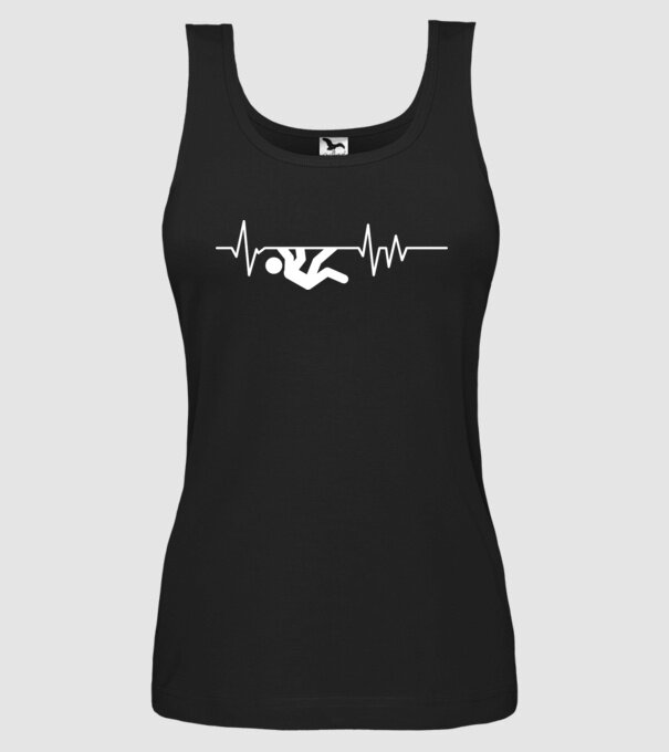 Heartbeat escaladare model negru pe tricou