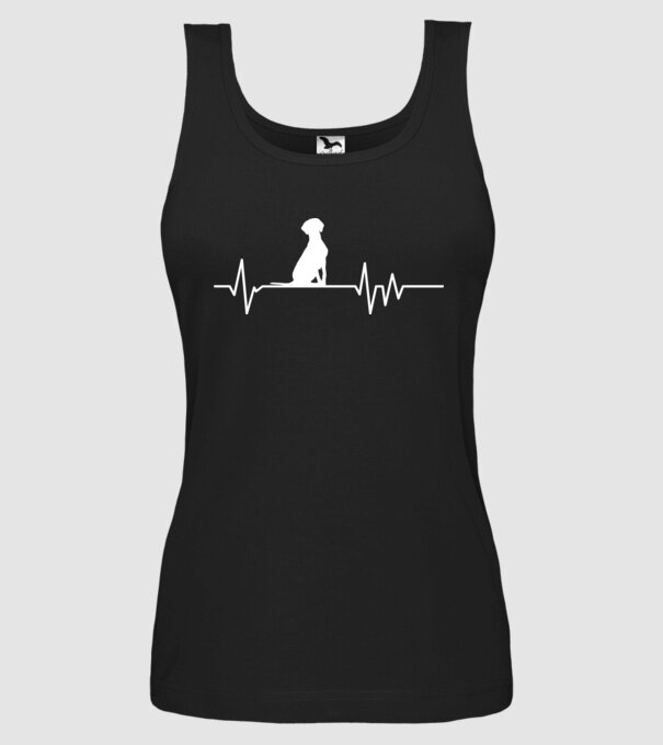 Heartbeat silueta Vijla model negru pe tricou