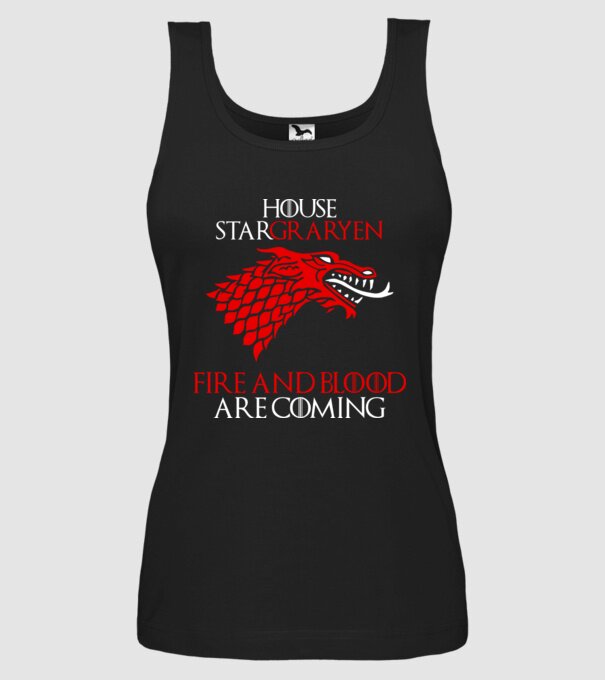 house stargaryen model negru pe tricou