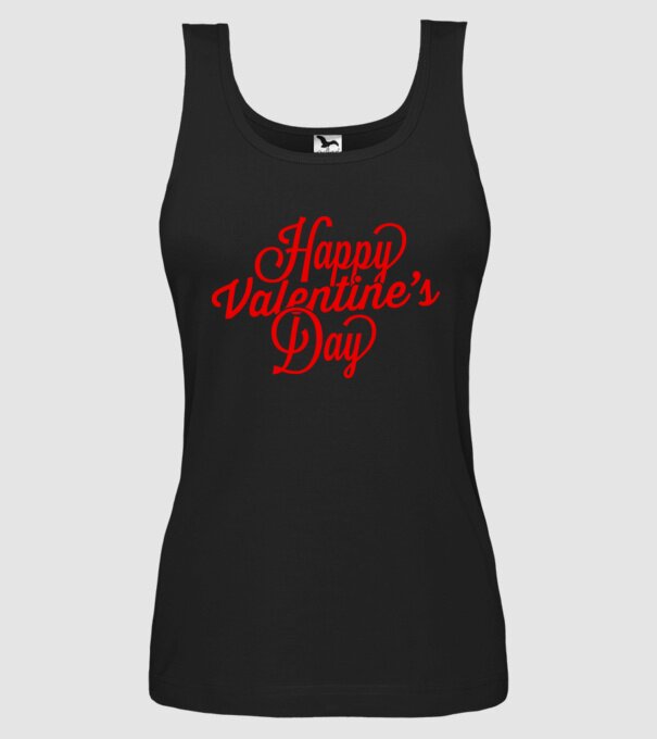 Happy Valentines day model negru pe tricou