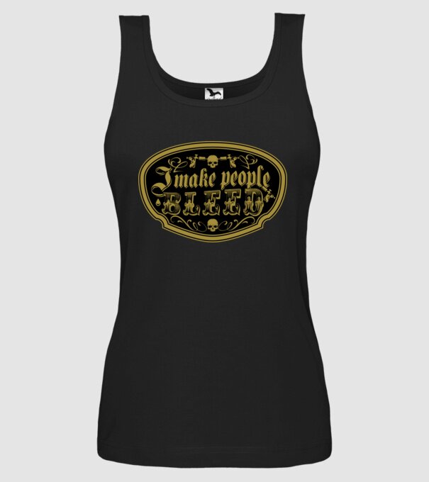 I make people bleed model negru pe tricou