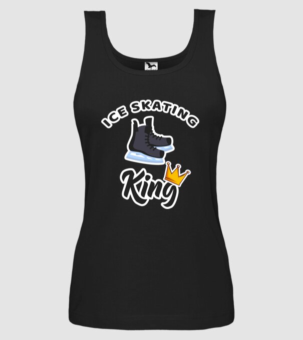 Ice skatin King model negru pe tricou