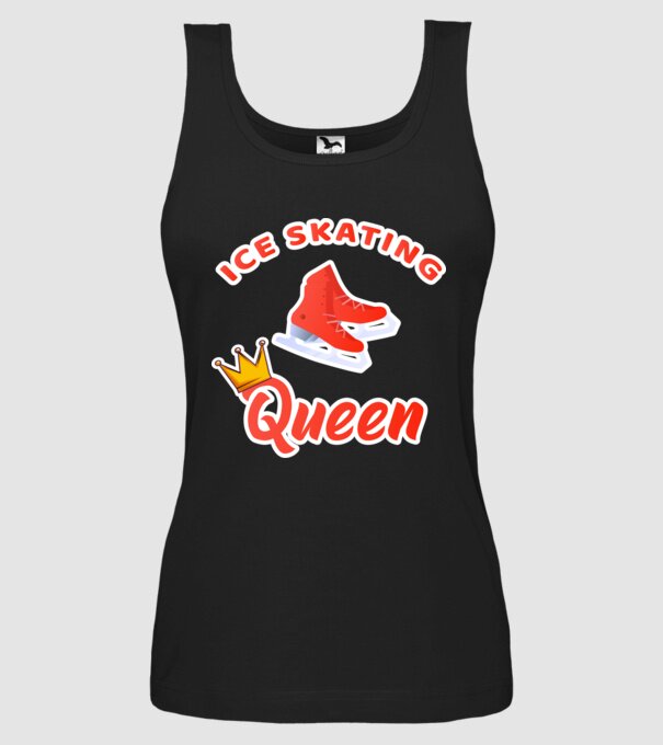 Ice skatin Queen model negru pe tricou