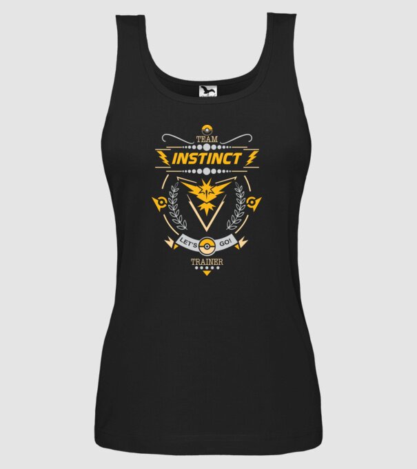 Instinct team model negru pe tricou