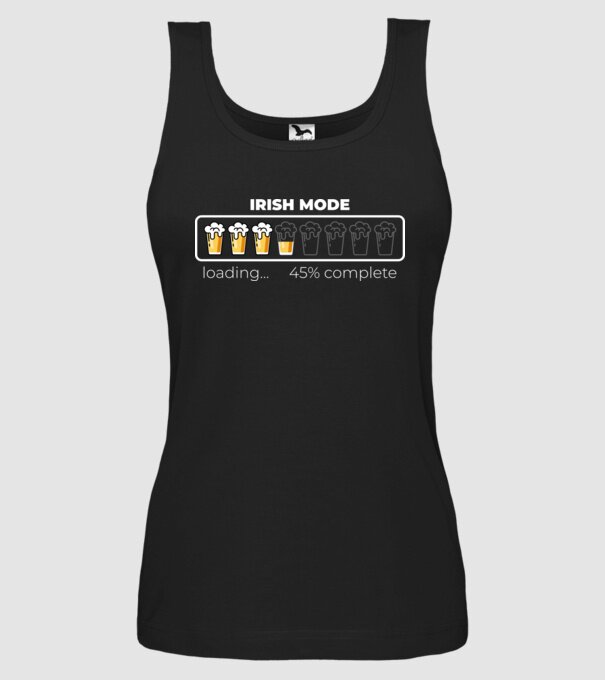 Irish mode model negru pe tricou