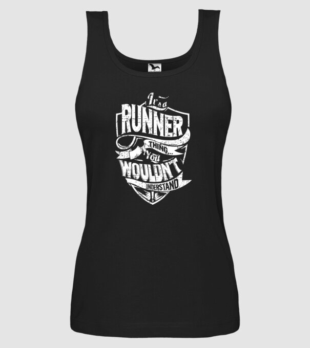 'It''s a runner thing' model negru pe tricou