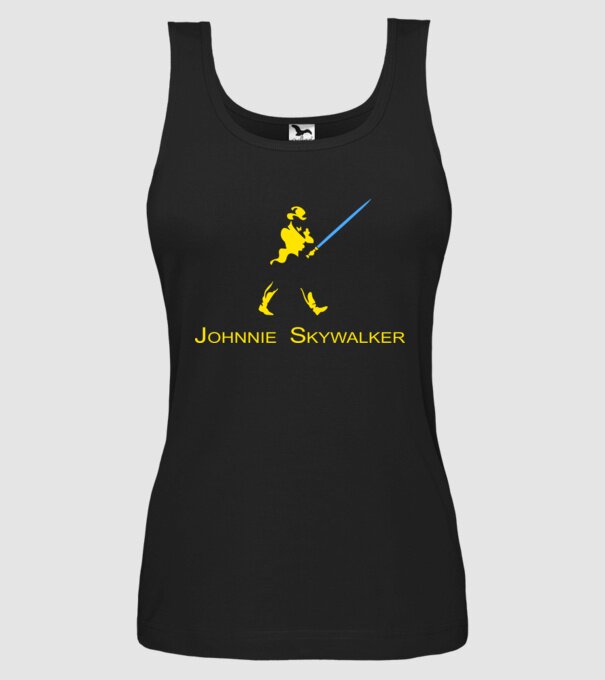 Johnnie Skywalker model negru pe tricou